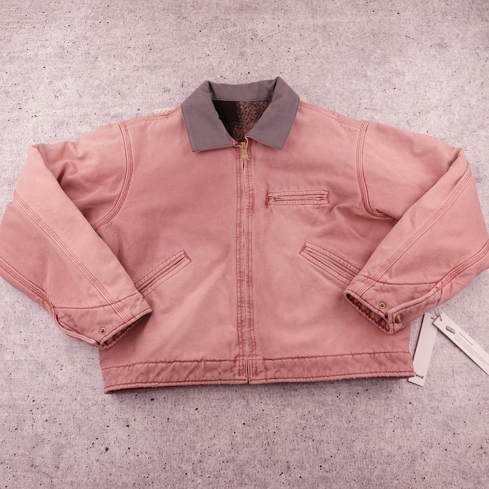 Elwood Petrol Rust Workwear Cropped Flannel Lined Jacket Adult XS New READ